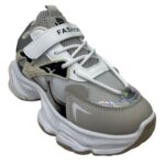 ⁦كوتشي أطفال فاشون مريح بخامة عالية الجودة ونعل مرن مضاد للانزلاق | حذاء سنيكرز عصري للبنات والأولاد | مناسب للمدرسة والخروج اليومي⁩ - الصورة ⁦4⁩