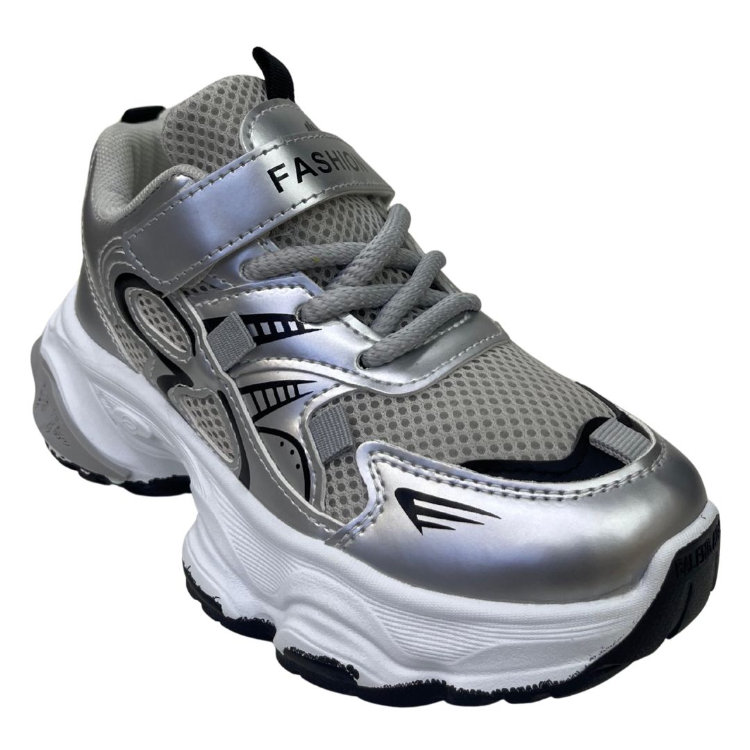 5 ksng203 كوتشي أطفال فاشون مريح بخامة عالية الجودة ونعل مرن مضاد للانزلاق | حذاء سنيكرز عصري للبنات والأولاد | مناسب للمدرسة والخروج اليومي - الصورة 1