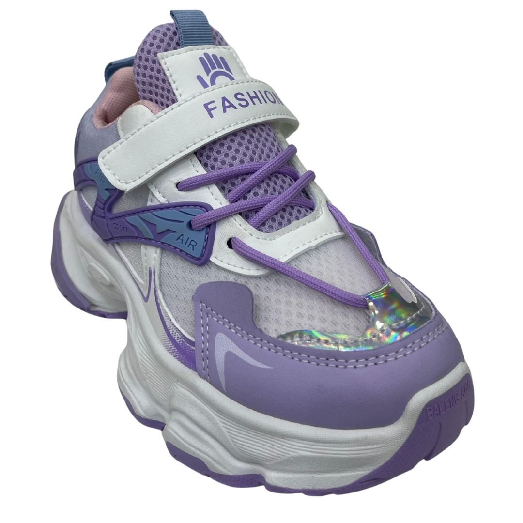 6 كوتشي أطفال فاشون مريح بخامة عالية الجودة ونعل مرن مضاد للانزلاق | حذاء سنيكرز عصري للبنات والأولاد | مناسب للمدرسة والخروج اليومي - الصورة 1