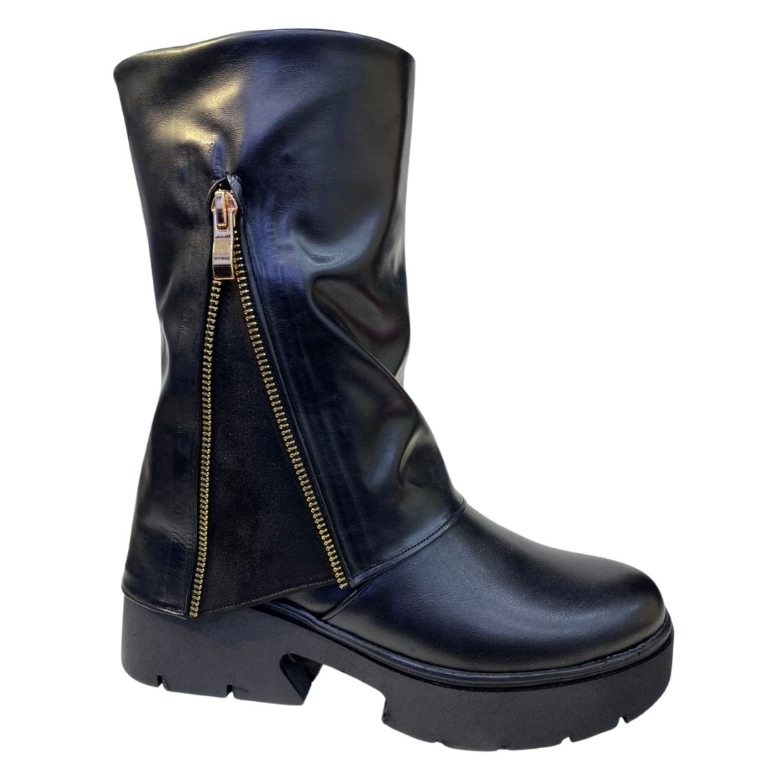 whbb108 هاف بوت حريمي فاشون أنيق ومريح | بوت نسائي شتوي بخامة عالية الجودة ونعل مضاد للانزلاق | مناسب للخروج اليومي والمناسبات الشتوية