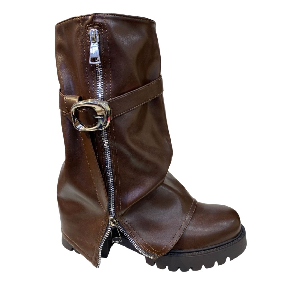 whb27 هاف بوت حريمي فاشون أنيق ومريح | بوت نسائي شتوي بخامة عالية الجودة ونعل مضاد للانزلاق | مناسب للخروج اليومي والمناسبات الشتوية