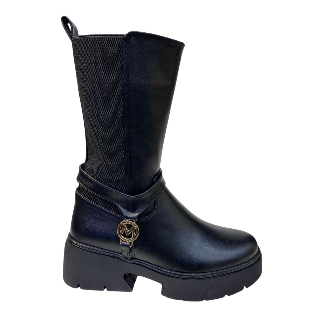 whbb107 هاف بوت حريمي فاشون أنيق ومريح | بوت نسائي شتوي بخامة عالية الجودة ونعل مضاد للانزلاق | مناسب للخروج اليومي والمناسبات الشتوية