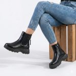 ⁦هاف بوت حريمي فاشون أنيق ومريح | بوت نسائي شتوي بخامة عالية الجودة ونعل مضاد للانزلاق | مناسب للخروج اليومي والمناسبات الشتوية whbox28⁩ - الصورة ⁦4⁩